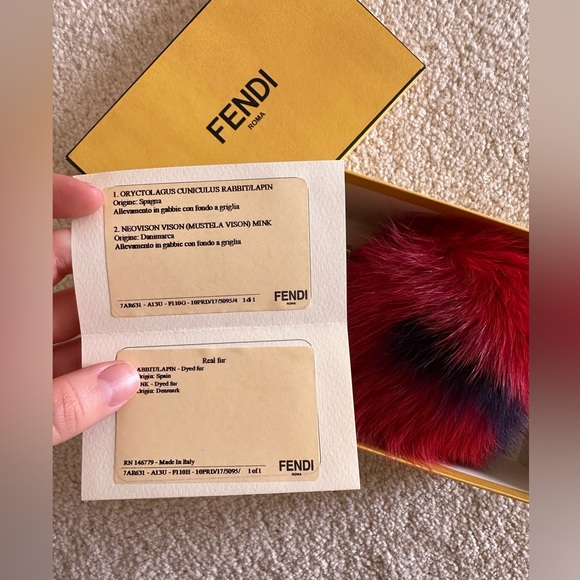 FENDI fur keychain